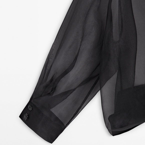 Massimo Dutti Organza Bomber Jacket S - STUDIO - Picture 10 of 16